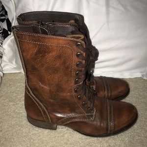 Steve Madden Shoes - Brown Steve Madden Combat Boots - Women Steve Madden Shoes - Brown Steve Madden Combat Boots - Women